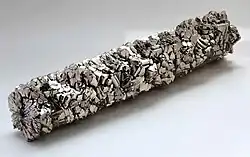 A bar of titanium crystals