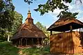 Wooden church of Saint Michael and wooden belfry in Topoľa