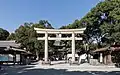 Torii at the courtyard of Meiji-jingu