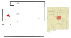 Location of Torreon in Torrance County, New Mexico