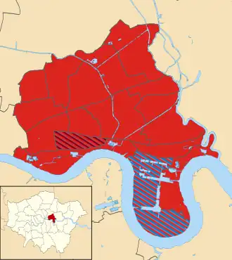Tower Hamlets 2018 results map