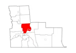 Location within Broome County