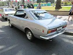 Rear view of facelift Toyota Corona Mark II 1900SL coupé (RT72; Australia)