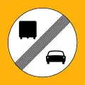 Ρ-62 End of no overtaking from vehicles over 3.5 tonnes