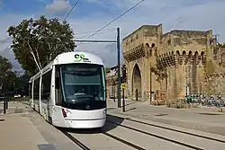 Tram approaching the Saint-Roch stop