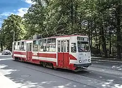Tram LM-68M in Saint Petersburg, Russia