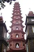 The pagoda of Trấn Quốc Pagoda, c. 1615[188]