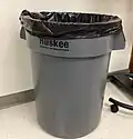 Waste container typically used in American public schools.