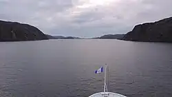 Bellot Strait, that separates Somerset Island from Boothia Peninsula