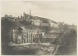 Trinity College Chapel and Hospital, with Calton Hill in the background, 1840s
