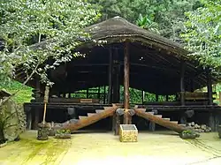 An imitation kuba (men's house) of the Tsou people in Formosan Aboriginal Culture Village