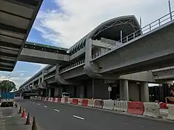 Station structure completed with access to the station still closed off