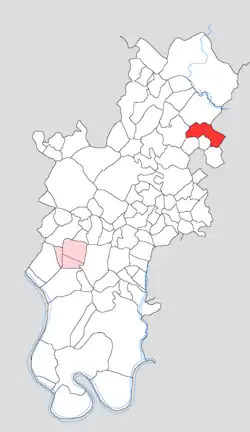 Map showing Lalgarhi in Tundla block