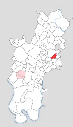 Map showing Sakhawatpur in Tundla block