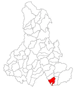 Location in Harghita County