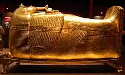 Replica of the outer coffin, from an exposition in Dresden