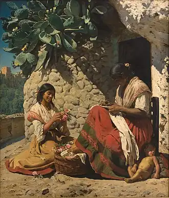 Two Gypsy Women Outside their Cottage by Peder Severin Krøyer (1878)