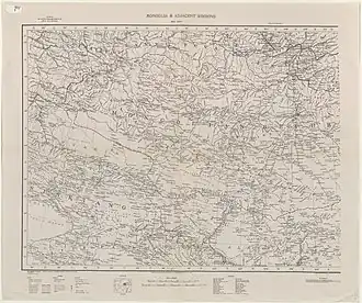 Map including Mazong Mountain (labeled as MATSZUN SHAN) and surrounding areas (1935)