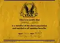 European Tattoo Artist Association, issued from Terry Wrigley 1977