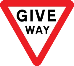 The United Kingdom's give way sign