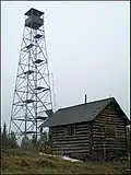 The Ulysses Mountain Lookout, located Northwest of North Fork, Idaho.[3]