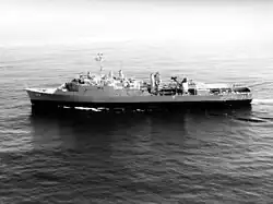 USS Alamo underway off San Diego, 1964.