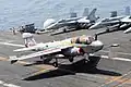 An EA-6B of VAQ-134 landing on USS&nbsp;George H.W. Bush in 2014
