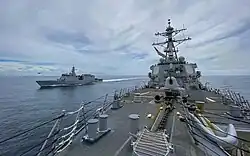 USS Russell (DDG-59) with Sumitra during a passex exercise.