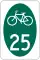 New York State Bicycle Route 25 marker