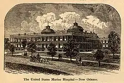 Second New Orleans hospital, never completed, abandoned 1860