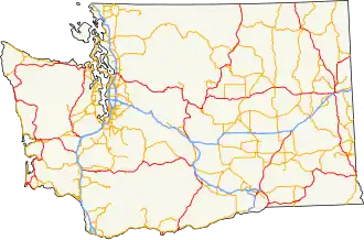 Map of U.S. Routes in Washington
