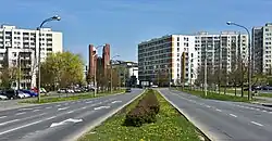 The multifamily housing at Indiry Gandhi Street, in the neighbourhood of Imielin, in 2019.