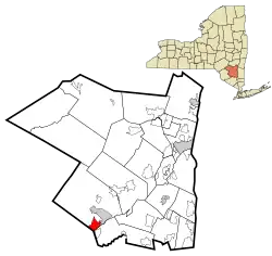 Location in Ulster County and the state of New York.