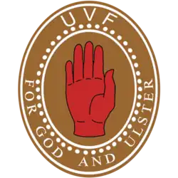 A graphic of the Ulster Volunteer Force emblem