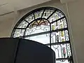 Stained glass windows in the entrance hall