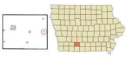 Location of Thayer, Iowa