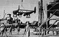 Unloading P-38` Fighter Planes For The Free French Army at Casablanca, on April 13, 1943.