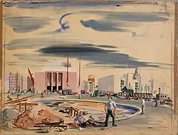 Untitled painting, n.d. by Vidar, watercolor and gouache on paperboard