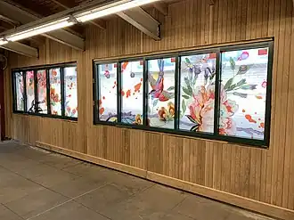 Elisabeth Condon's Urban Idyll piece in the station's mezzanine.