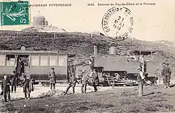 Hanscotte locomotive at summit of the Puy-de-Dôme railway, 1910