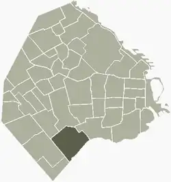 Location of Villa Soldati within Buenos Aires