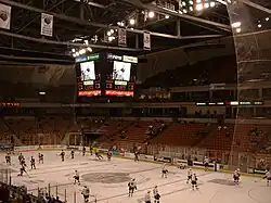 Pregame warmup at a Manchester Monarchs AHL game versus the Hartford Wolf Pack