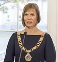 The collar of the order as worn by president Kersti Kaljulaid in 2016.