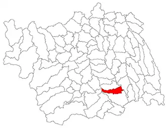 Location in Bacău County