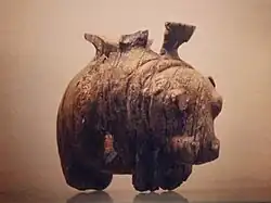 Vase in the shape of a hippopotamus