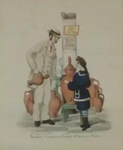 Water vendor in Rossio Square, 1877.