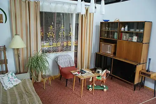 Replica of a typical interior in the Vilnius Energy and Technology Museum