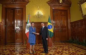 President Dilma Rousseff and President Enrique Peña Nieto in Mexico City; 2015.