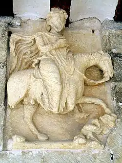 Relief of the victorious knight