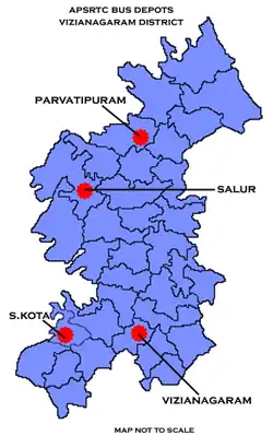 APSRTC Depot map of the district
